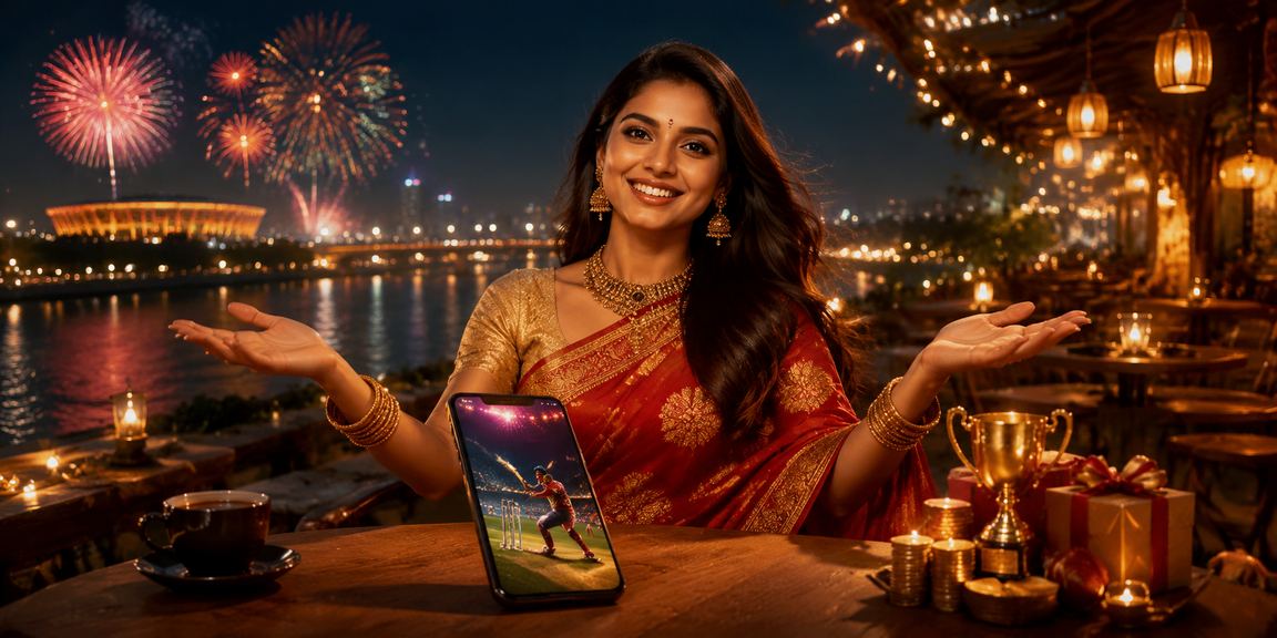 Cricket fans betting using mobile app at Ahmedabad riverfront