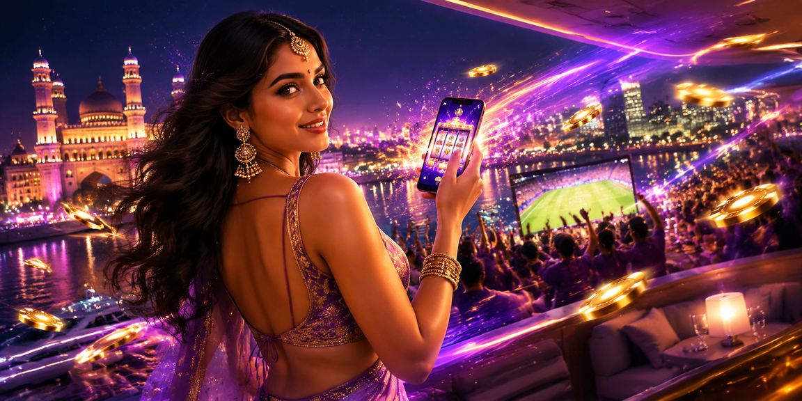 Neon slot machine game representing online casino login